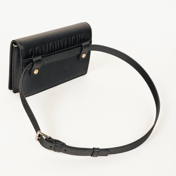 Christian Dior 30 Montaigne Black Leather 2-in-1 Pouch - Picture 7 of 15